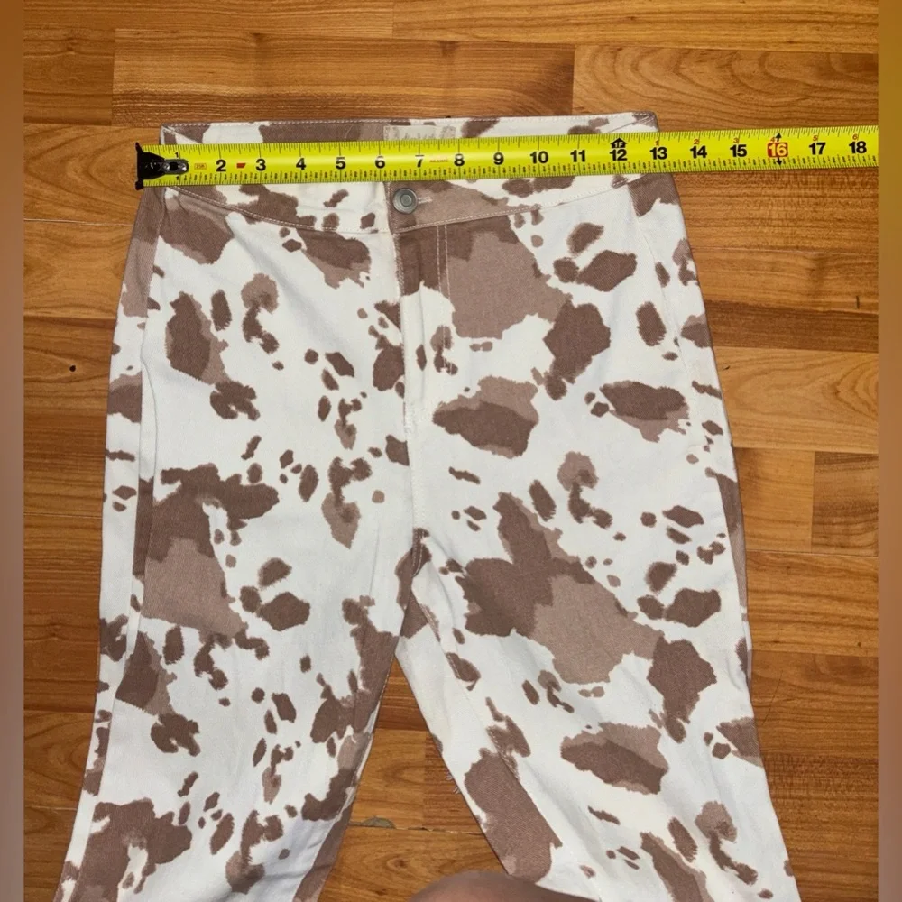 Altar'd State cow print flare jeans - Picture 6 of 10